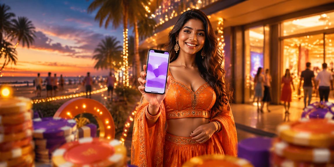Mobile payment usage at Goa beach with casino entertainment